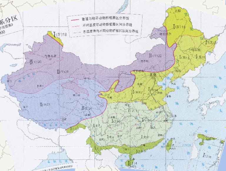 Online map of zoology and fauna of China