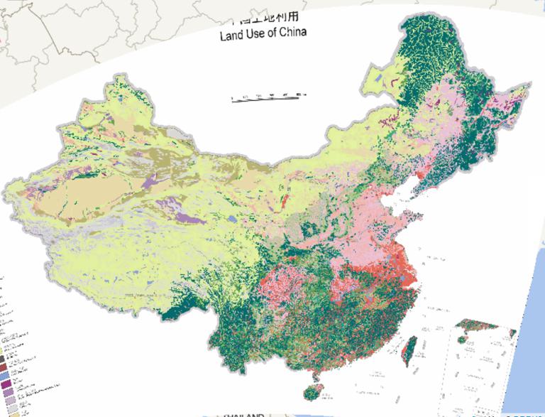 Online map of land utilization