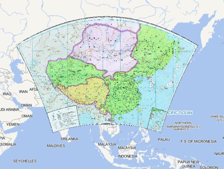 The 741 - year historical map of Tang Dynasty in China