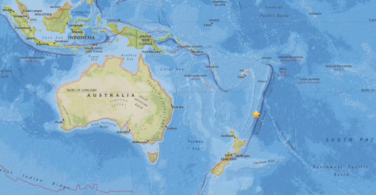 November 17, 2017 Earthquake Information of 117km S of Raoul Island, New Zealand