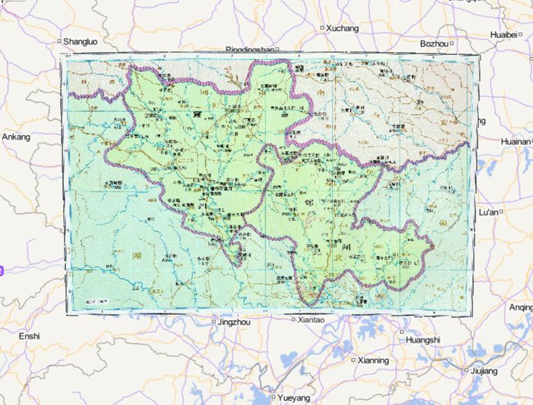 Historical maps of Qi, Si state, Yong state, Ning Man residence during the Southern Dynasties of China