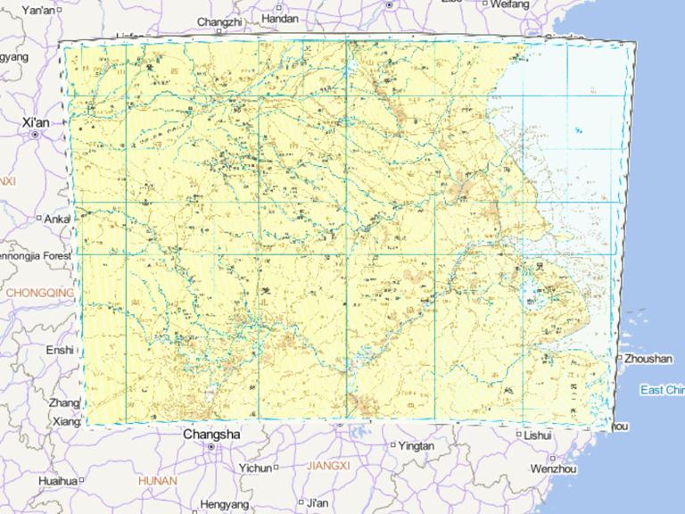 Historical Maps of Chu State, Wu State and Yue State in Spring and Autumn Period of China