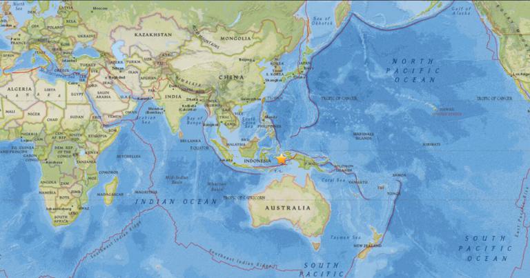 February 16, 2018 Earthquake Information of  108km SE of Amahai, Indonesia