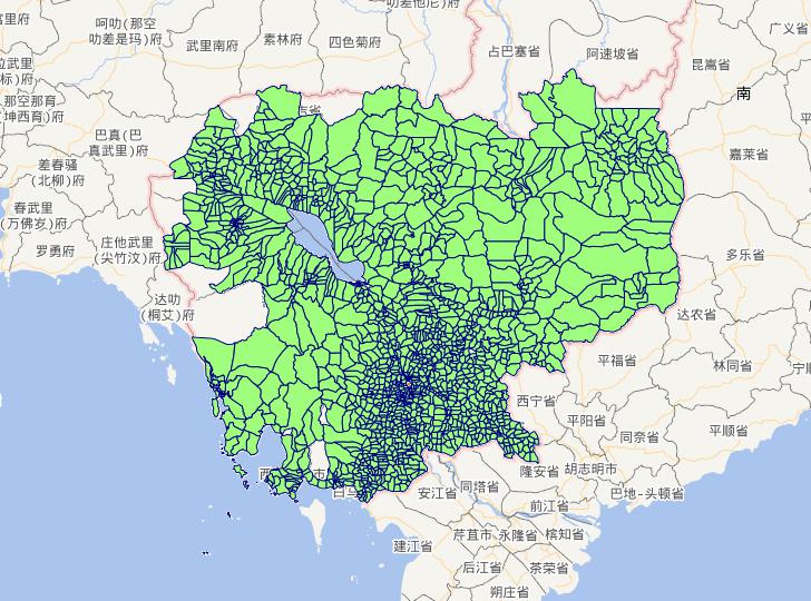 The Kingdom of Cambodia Level 4 administrative boundaries online map