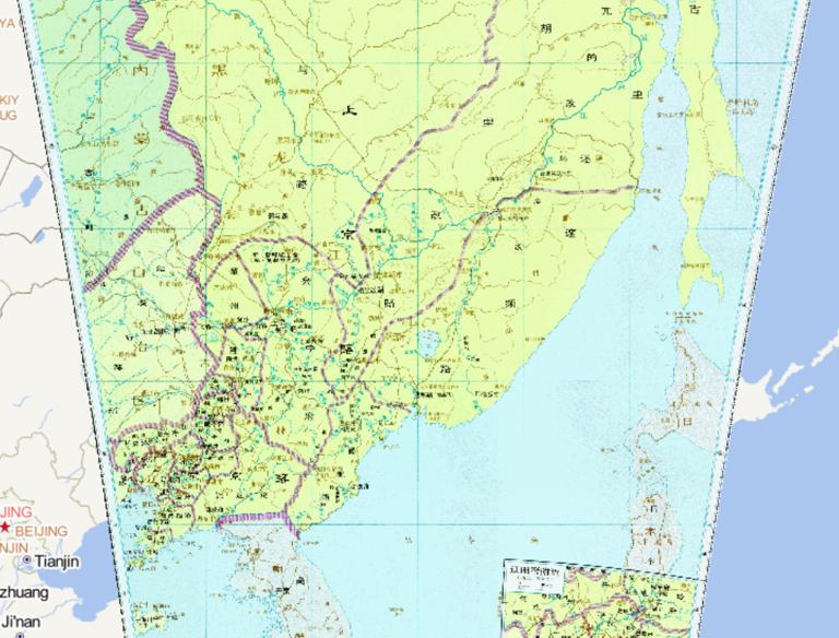 The Historical Map of Tokyo Road in the Qing Dynasty of China