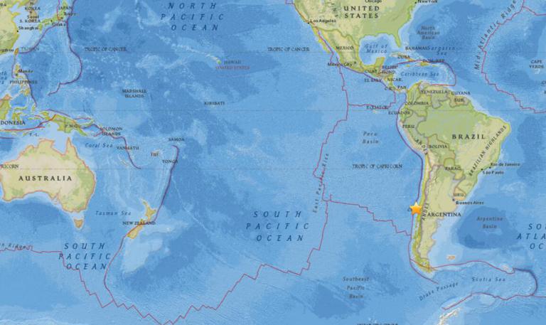 February 1, 2018 Earthquake Information of  41km WNW of Lebu, Chile