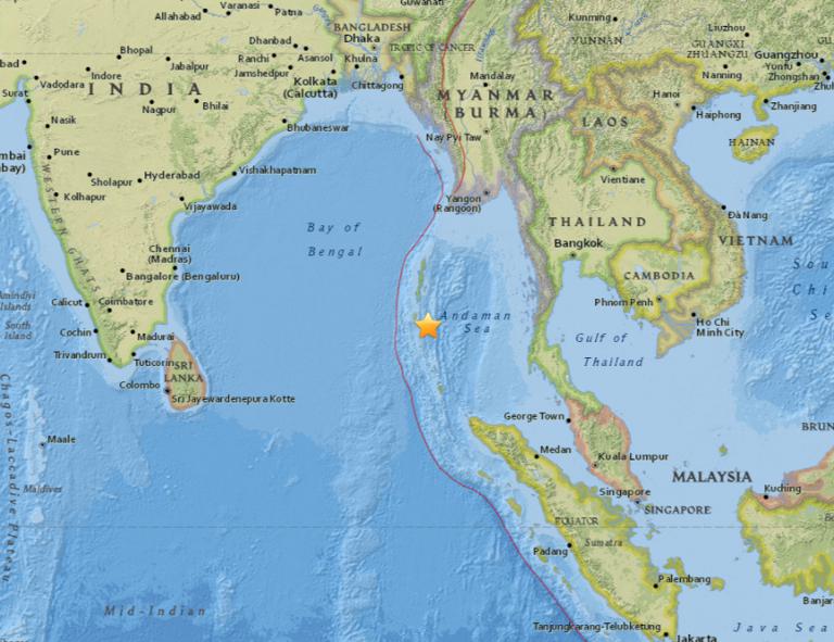 September 6 , 2017 Earthquake Information of Port Blair, India