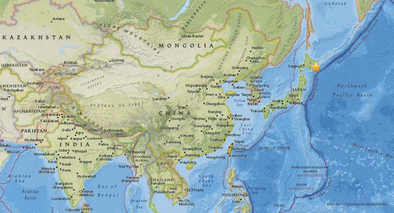 April 20, 2018 Earthquake Information of 42km SSE of Kushiro, Japan