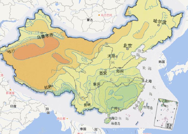 Online map of April precipitation in China