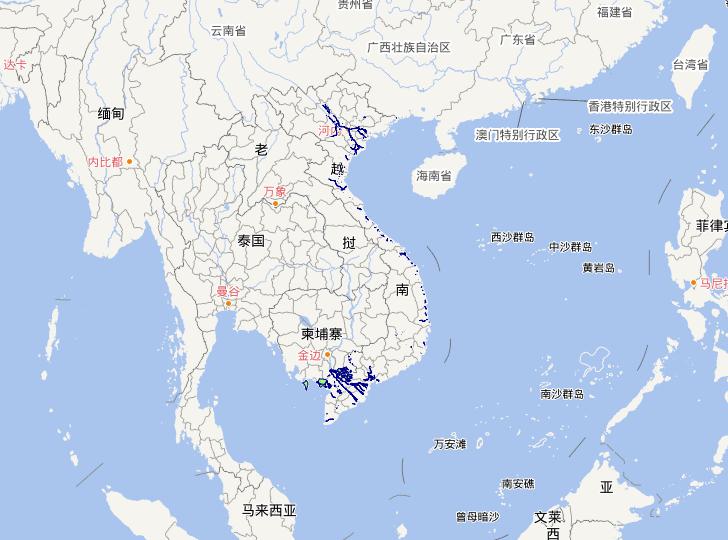 Online map of Vietnamese waters