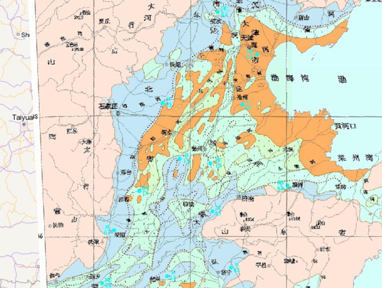 Chemical map of shallow freshwater in Huang - Huai - Hai Plain, China