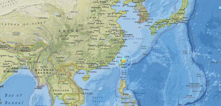 February 6, 2018 Earthquake Information of  22km NNE of Hualian, Taiwan