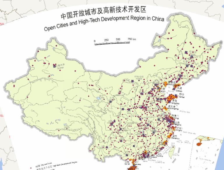 China open city and high tech Development Zone online map