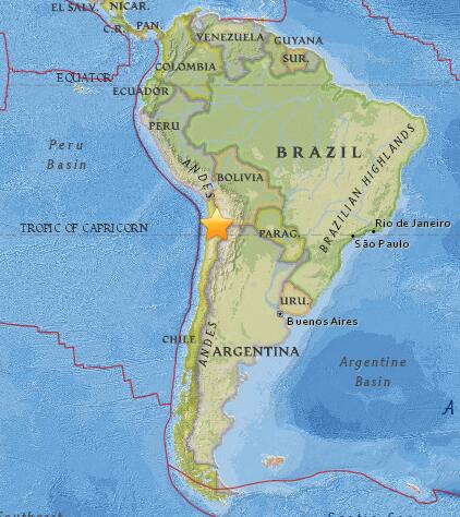 June 3, 2018 Earthquake Information of 62km NNE of Calama, Chile