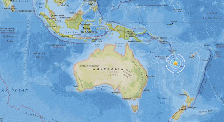 November 19, 2017 Earthquake Information of 74km E of Tadine, New Caledonia