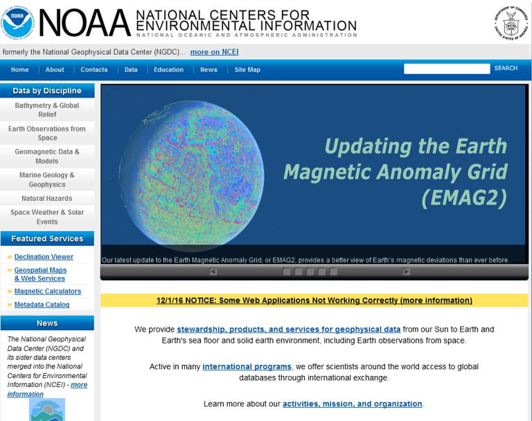 NatiOnal Geophysics Data Center