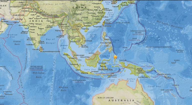 March 17, 2018 Earthquake Information of  129km N of Tobelo, Indonesia