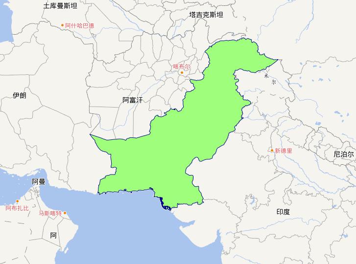 Pakistani level 0 administrative boundaries online map