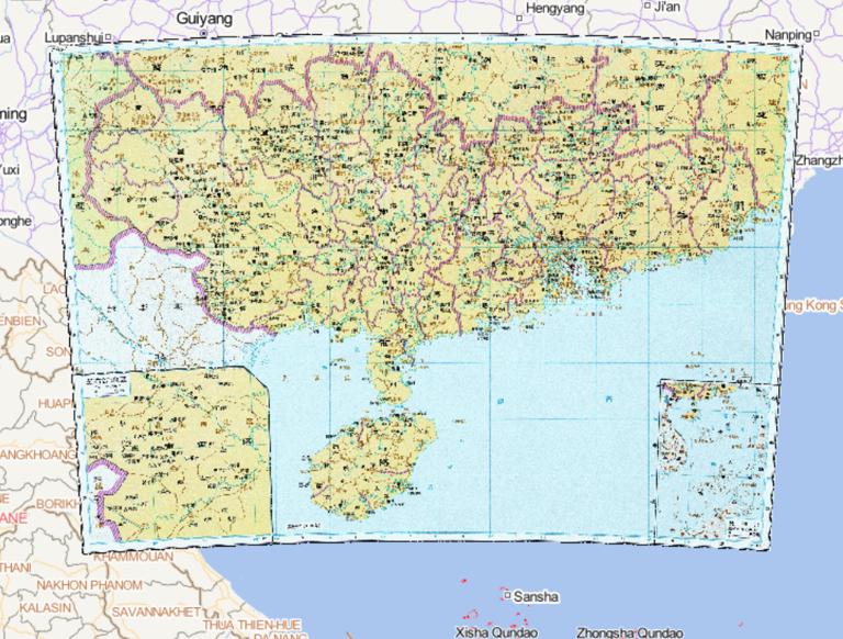 The historical map of the Eastern Road of Guangnan in the Southern Song Dynasty