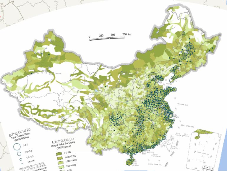 China 's First Gross Domestic Product (2000) Online Map