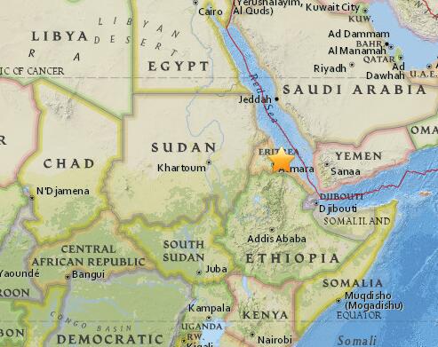 June 19, 2018 Earthquake Information of 3km NE of Massawa, Eritrea