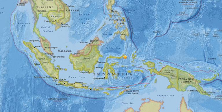 January 6, 2018 Earthquake Information of 63km SSE of Bitung,Indonesia