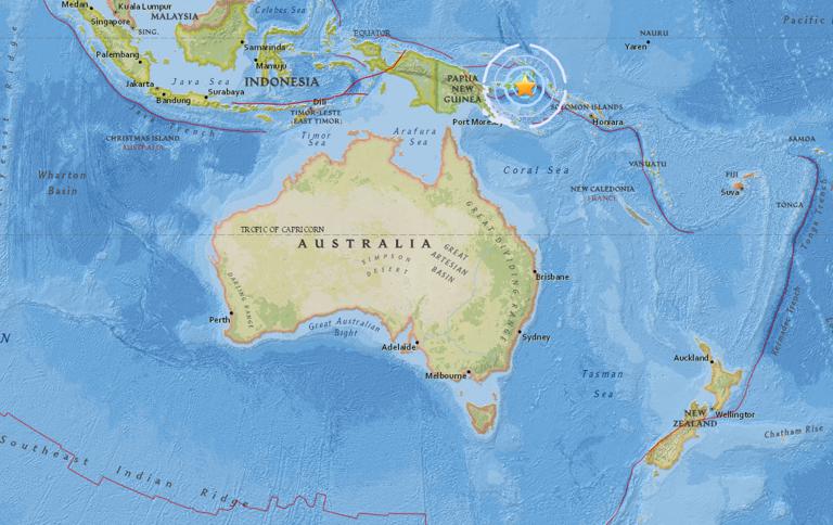 May 9, 2018 Earthquake Information of 177km SSW of Kokopo, Papua New Guinea