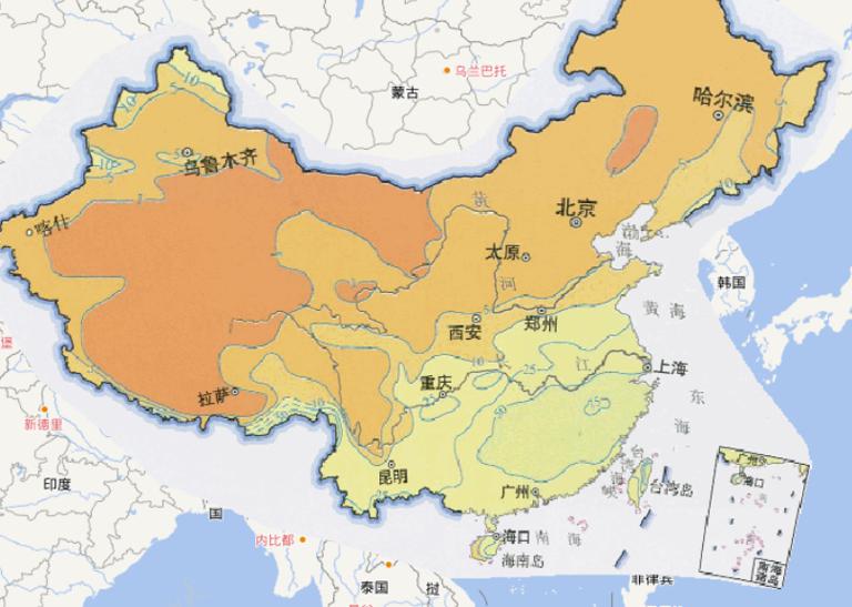 Online map of January precipitation in China