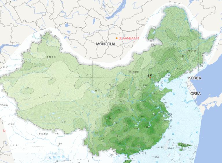 Online map of June extreme daily rainfall distribution in China