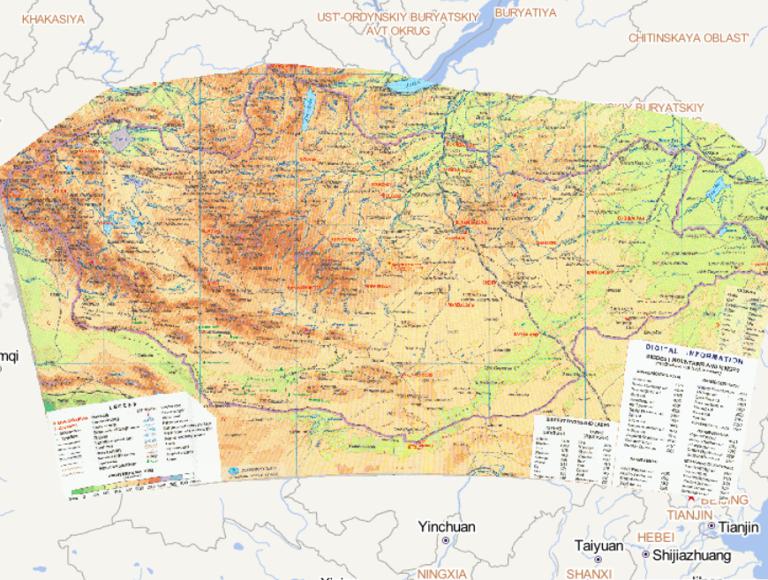 Natural Online Map of Mongolia