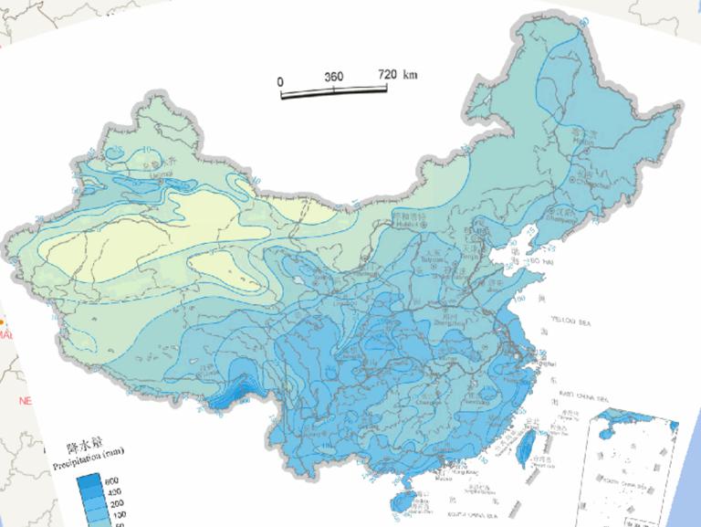 Online map of monthly average precipitation in September of China