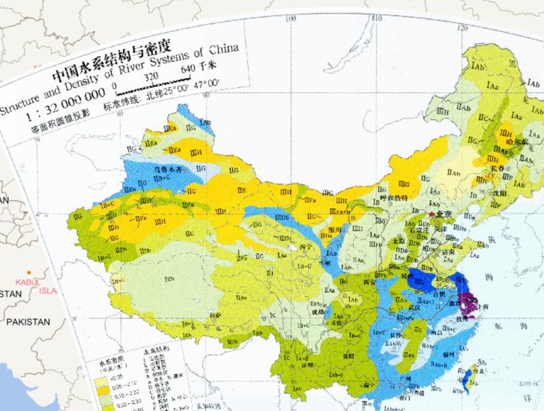 China Water Structure and Density Online Map