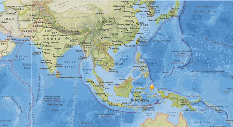 March 21, 2018 Earthquake Information of  29km SSW of Tobelo, Indonesia