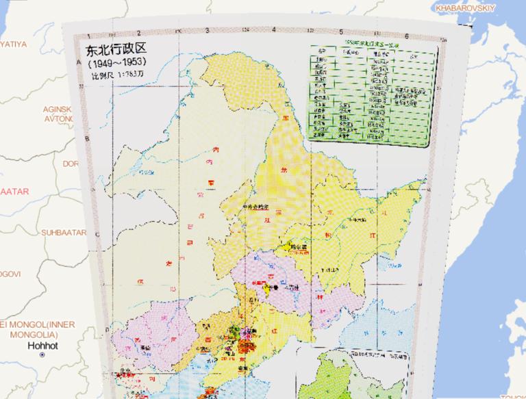 History map of North Jiangsu Administrative Region (1949-1953)