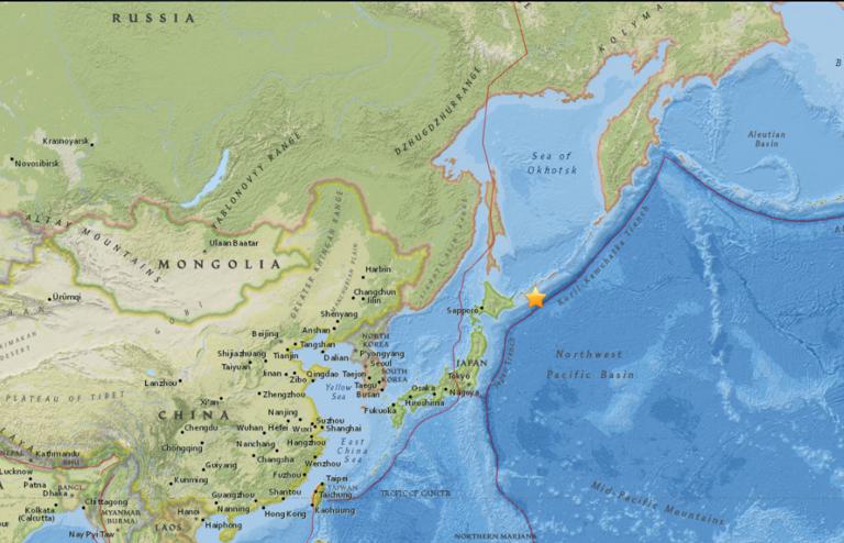 October 23, 2017 Earthquake Information of Shikotan, Russia