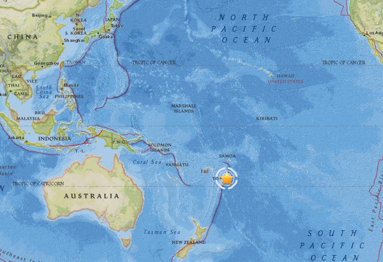 July 17, 2017 Earthquake Information of Pangai, Tonga