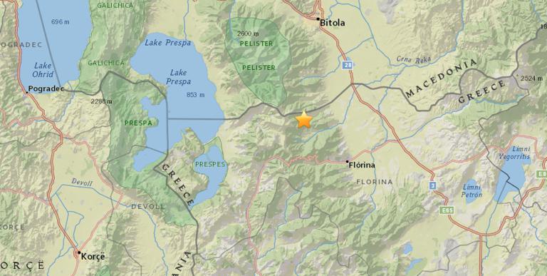 October 14, 2017 Earthquake Information of Florina, Greece