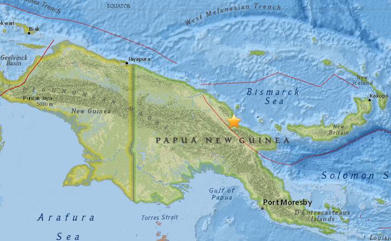 June 11, 2018 Earthquake Information of 11km S of Madang, Papua New Guinea