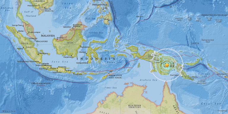 March 4, 2018 Earthquake Information of 85km SW of Porgera, Papua New Guinea