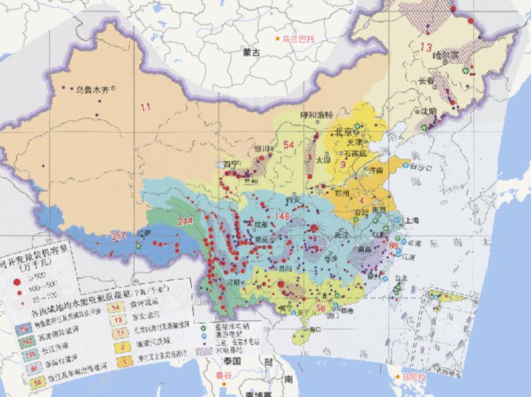 Online map of China's hydropower distribution