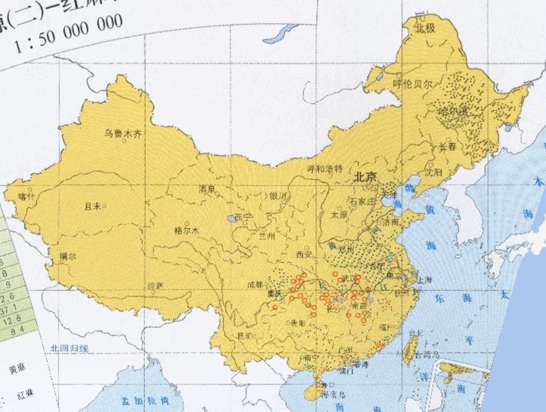 Online map of fiber crop resources (kenaf, jute, ramie, flax) in China