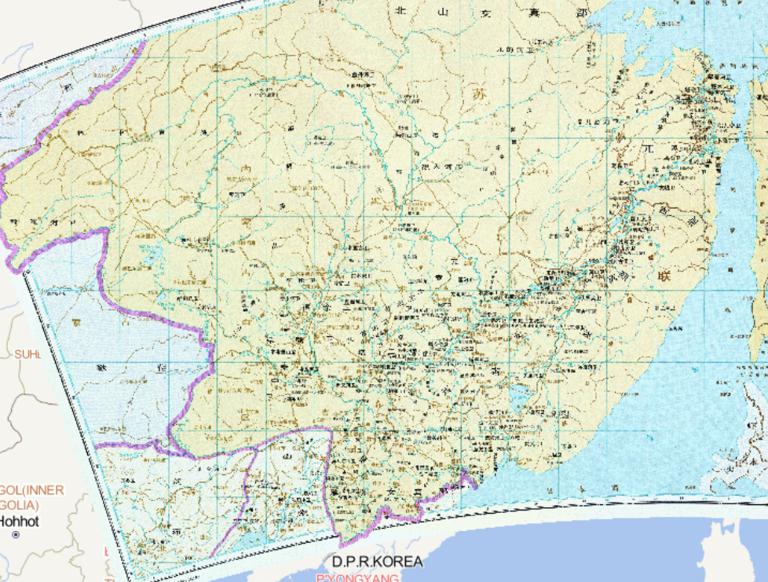 The history map of Nurgandos-the provincial garrison during the Ming Dynasty in China