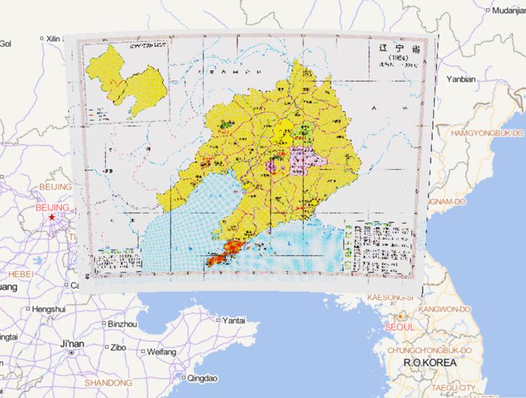 Administrative Map of Liaoning Province, 1954