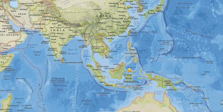 January 4, 2018 Earthquake Information of 100km NNW of Kali, Indonesia