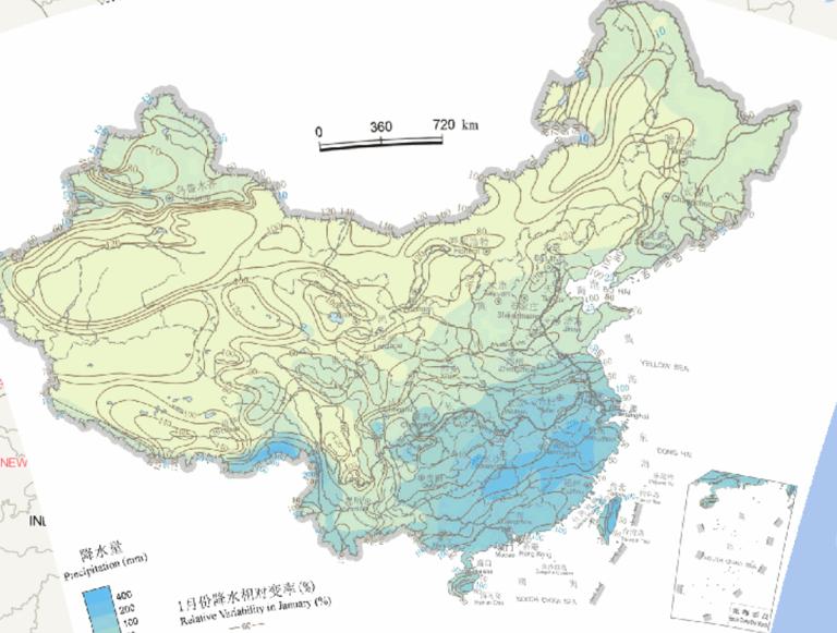 Online Maps of Mean Annual Precipitation and Relative Variability of Precipitation in China