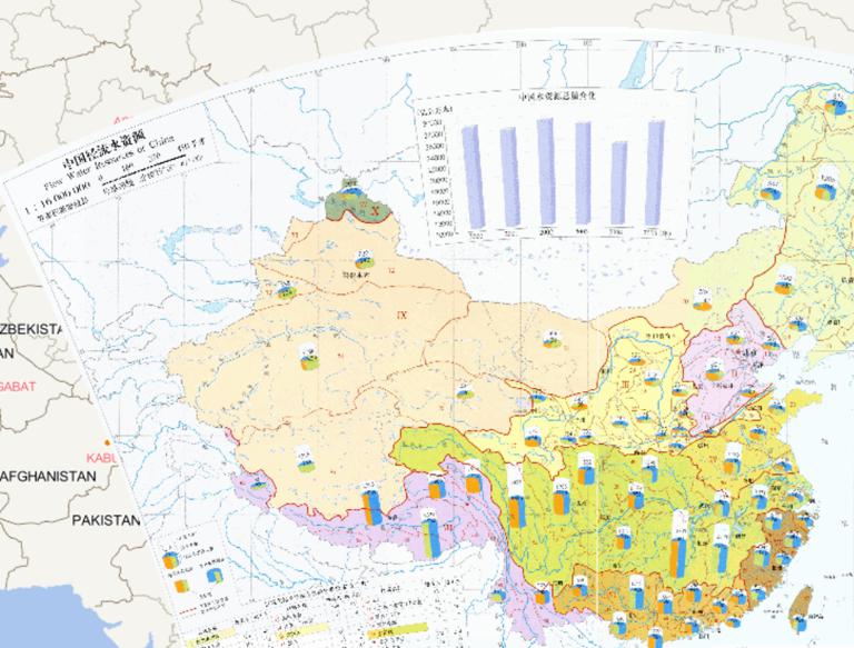 Online map of China 's runoff water resources