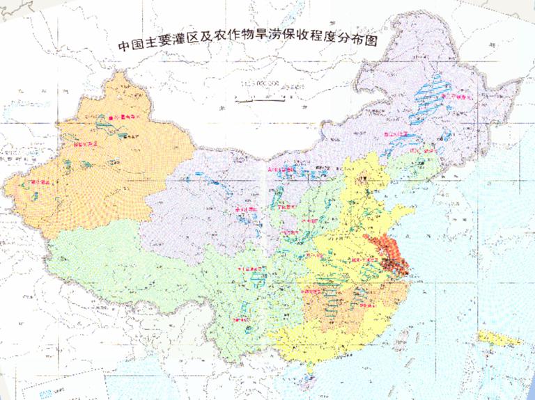 Online map of the degree of drought and waterlogging in main irrigated areas and crops in China