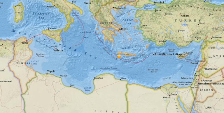 December 13, 2017 Earthquake Information of 29km SSE of Palaiochora, Greece