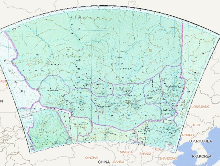 The Historical Map of Lingbei Province during the Yuan Dynasty