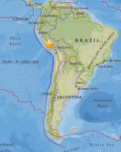 June 14, 2018 Earthquake Information of 6km ESE of Ayna, Peru